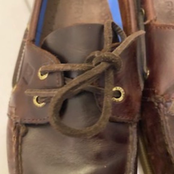 Clear Out- VGUC Sperry Leeward 2-Eye Yacht Club Boat Shoe size 12 in Amaretto - Picture 13 of 15